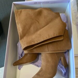 Madden Girl Tan Heeled Boots